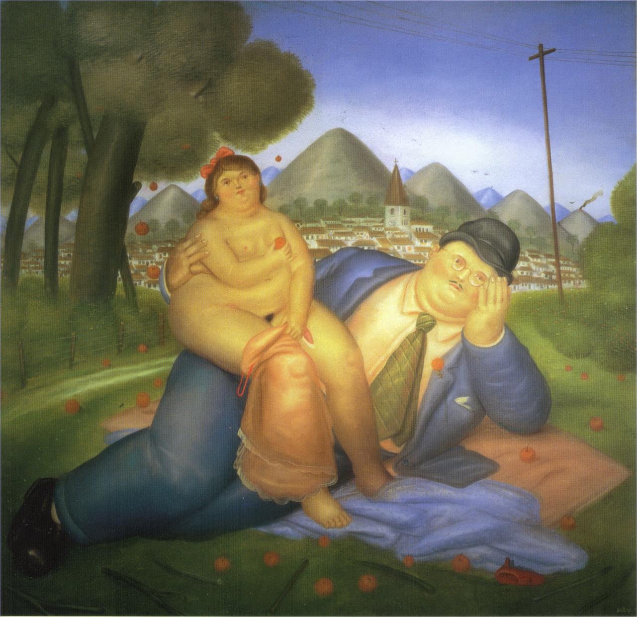 Amants 2 Fernando Botero Peintures à l'huile